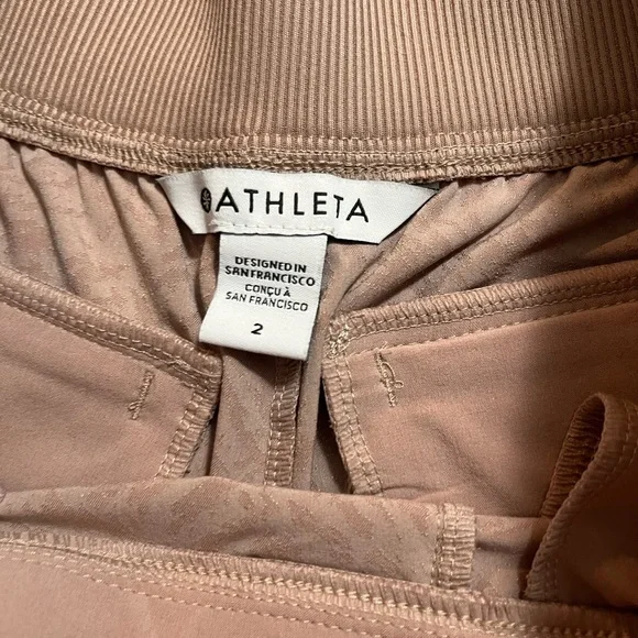 Athleta Brooklyn Textured Ankle pants Dusty pink - Picture 6 of 12